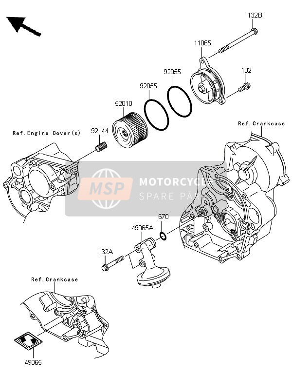 Kawasaki KX450 2013 Filtre à l'huile pour un 2013 Kawasaki KX450