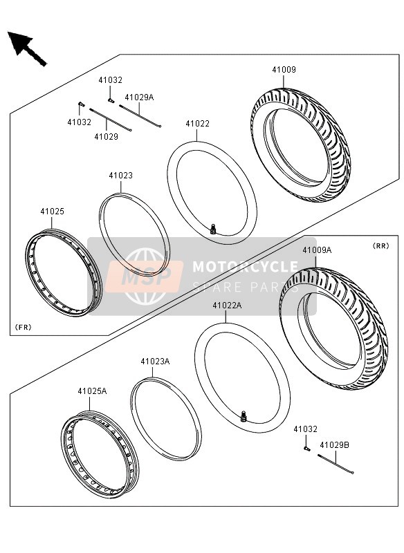 Kawasaki D-TRACKER 125 2013 Tyres for a 2013 Kawasaki D-TRACKER 125