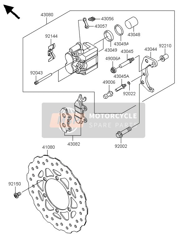 Kawasaki KLX125 2013 Front Brake for a 2013 Kawasaki KLX125