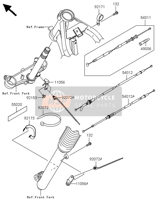 Kawasaki KLX125 2013 KABEL für ein 2013 Kawasaki KLX125