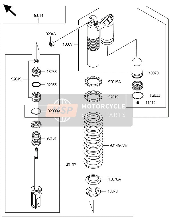 Kawasaki KLX450R  2014 Shock Absorber(S) for a 2014 Kawasaki KLX450R 