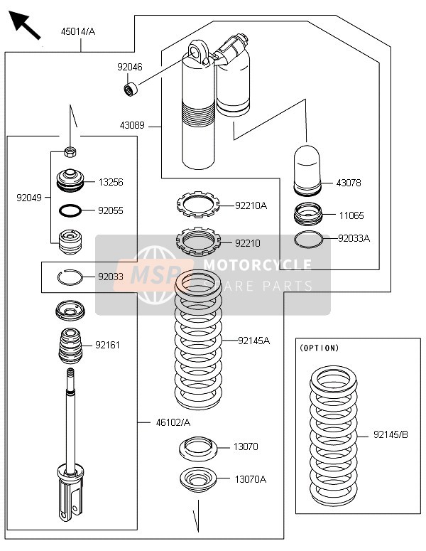 Kawasaki KX450F 2014 Shock Absorber(S) for a 2014 Kawasaki KX450F