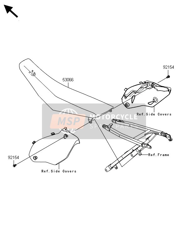 Kawasaki KX450F 2014 Siège pour un 2014 Kawasaki KX450F