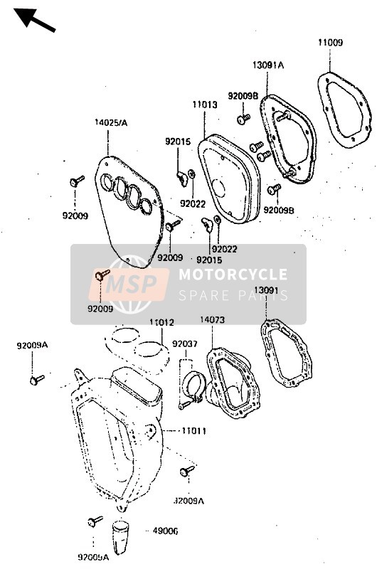 Kawasaki KDX200 1985 LUFTFILTER für ein 1985 Kawasaki KDX200