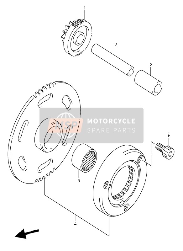 1260016830, Freilauf. Starter, Suzuki, 0