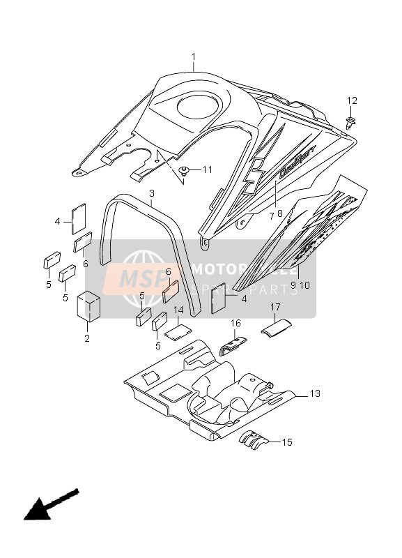 4455933H00, Cushion, Upper, Suzuki, 0