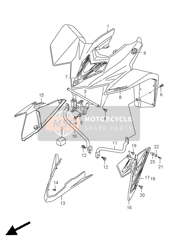 5312233H00019, Copertura, Suzuki, 0