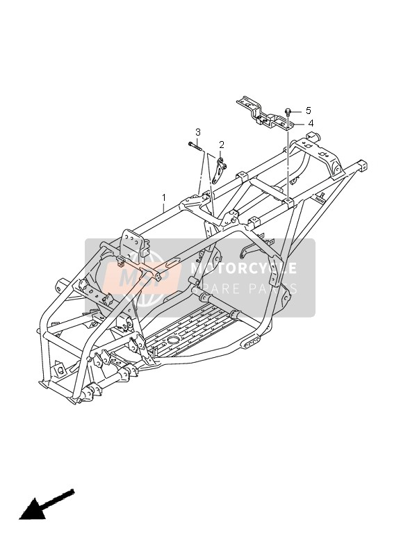 Suzuki LT-Z250 QUADSPORT 2009 Frame for a 2009 Suzuki LT-Z250 QUADSPORT