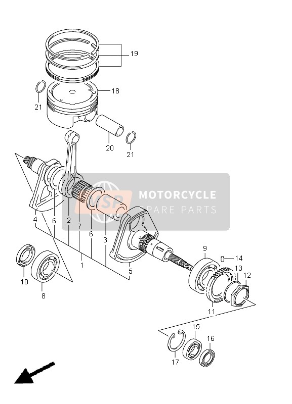 1266431G00, Nut,Crank Balancer Drive, Suzuki, 1