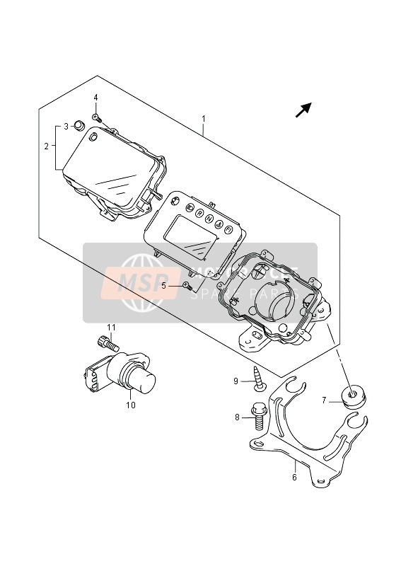 Suzuki LT-A400F(Z) KINGQUAD ASi 4x4 2013 TACHOMETER (LT-A400F P17) für ein 2013 Suzuki LT-A400F(Z) KINGQUAD ASi 4x4