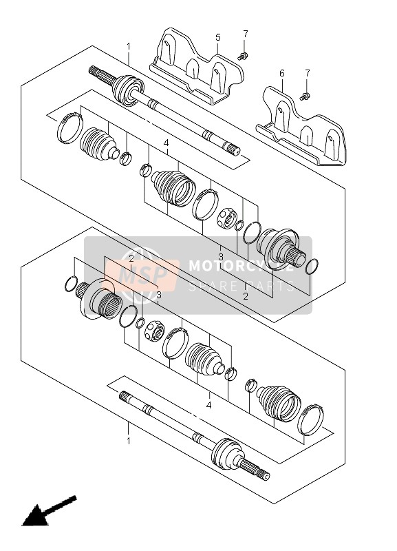 6490131G31, Shaft Assy,Rear Drive, Suzuki, 0