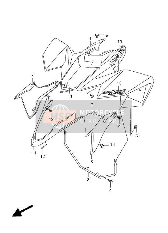 5312245G00YU1, Abdeckung, Suzuki, 0