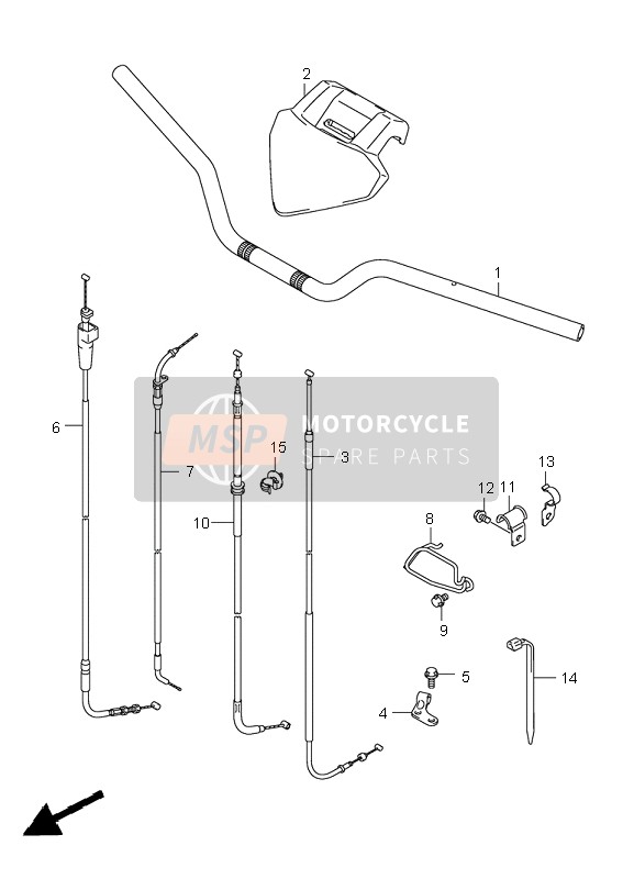 5863045G00, Guide, Starter Cable, Suzuki, 0