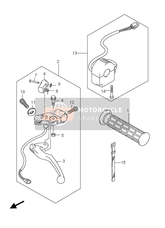 3740008H10, Switch Assy,Handle,L, Suzuki, 0