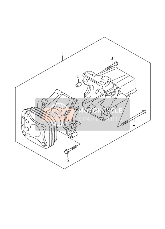 Suzuki LT-Z50 4T QUADSPORT 2009 Crankcase for a 2009 Suzuki LT-Z50 4T QUADSPORT