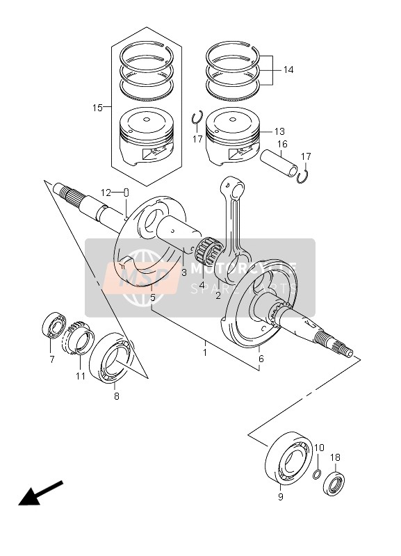 1220005G11, Crankshaft Assy, Suzuki, 0