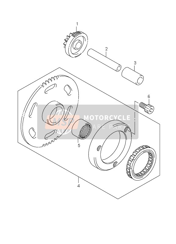 Suzuki LT-F250 OZARK 2009 Starter Clutch for a 2009 Suzuki LT-F250 OZARK