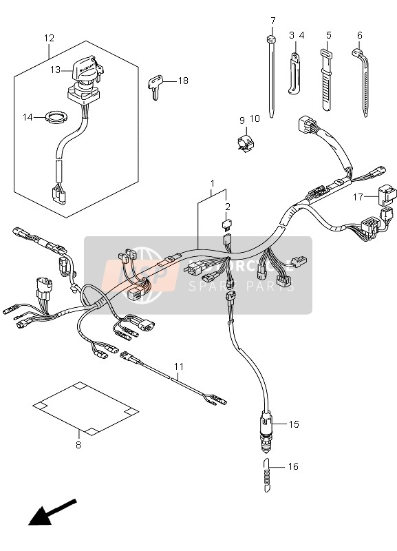 Suzuki LT-F250 OZARK 2009 Wiring Harness for a 2009 Suzuki LT-F250 OZARK