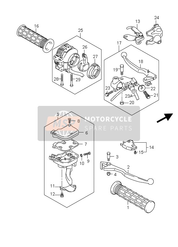 5750038FC1, Lever Assy, Rr Brake, Suzuki, 2