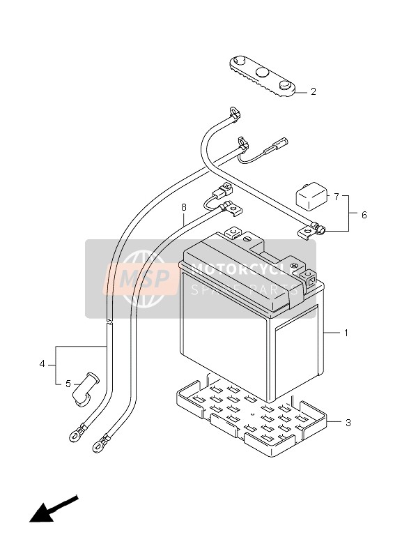 Suzuki LT-A750X(Z) KINGQUAD AXi 4X4 2009 Battery for a 2009 Suzuki LT-A750X(Z) KINGQUAD AXi 4X4