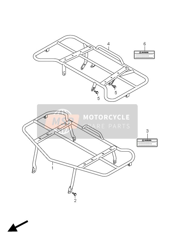 4631031G32YSN, Carrier, Rear (Black), Suzuki, 0