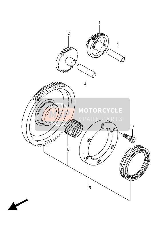 Suzuki LT-A400F KINGQUAD 4x4 2009 Starter Clutch for a 2009 Suzuki LT-A400F KINGQUAD 4x4