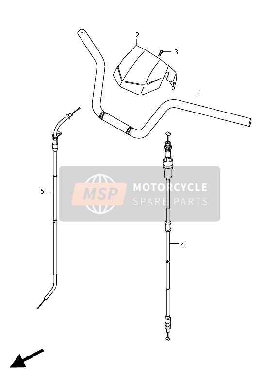 Suzuki LT-A400F KINGQUAD 4x4 2009 Handlebar for a 2009 Suzuki LT-A400F KINGQUAD 4x4