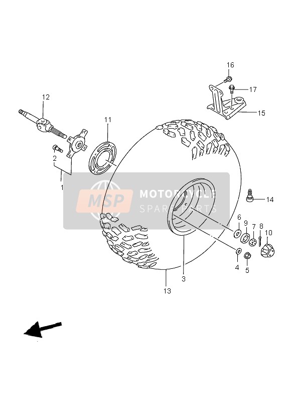 6471019B10, Achteras, Suzuki, 2