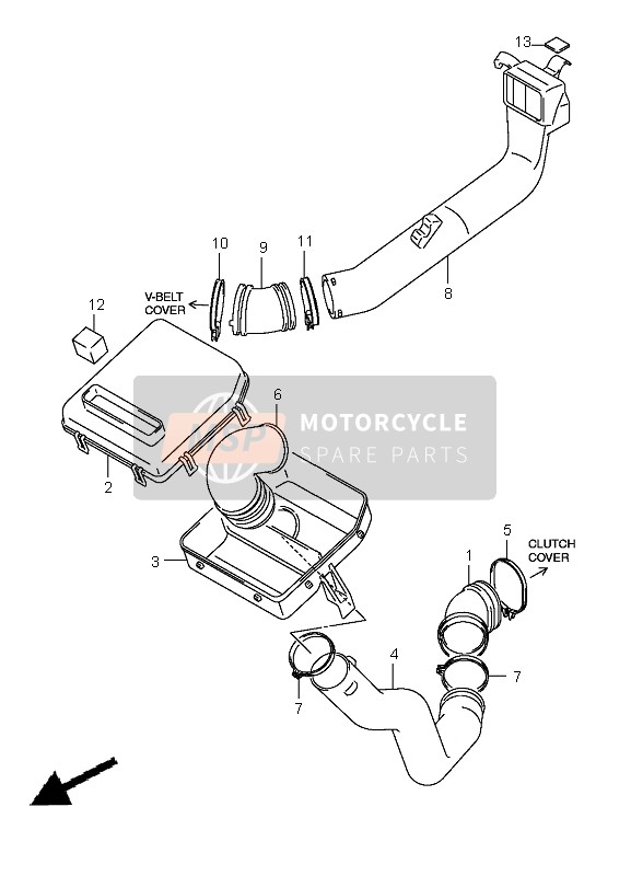 Suzuki LT-A400 KINGQUAD 4x2 2009 Belt Cooling Duct for a 2009 Suzuki LT-A400 KINGQUAD 4x2