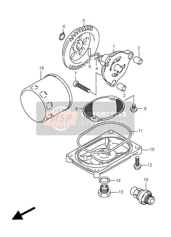 Suzuki LT-A400 KINGQUAD 4x2 2009 Oil Pump for a 2009 Suzuki LT-A400 KINGQUAD 4x2