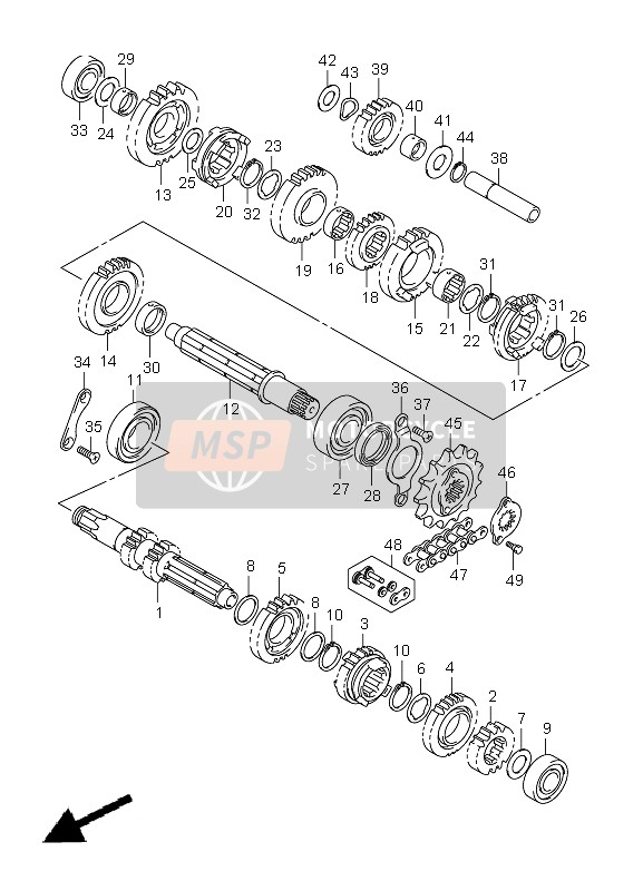 Suzuki LT-Z400(Z) QUADSPORT 2010 Transmission pour un 2010 Suzuki LT-Z400(Z) QUADSPORT