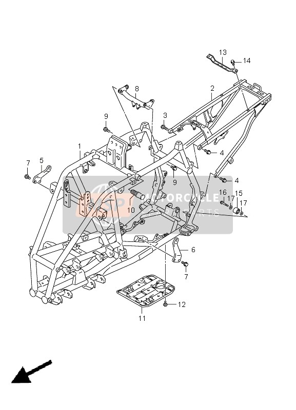 4110033H10YPT, Frame (Gray), Suzuki, 0