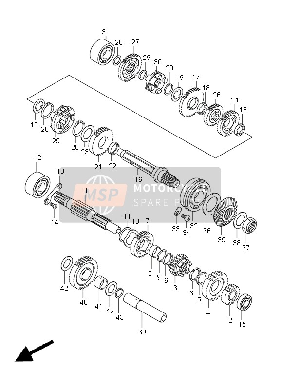 Suzuki LT-Z250(Z) QUADSPORT 2010 Transmission pour un 2010 Suzuki LT-Z250(Z) QUADSPORT