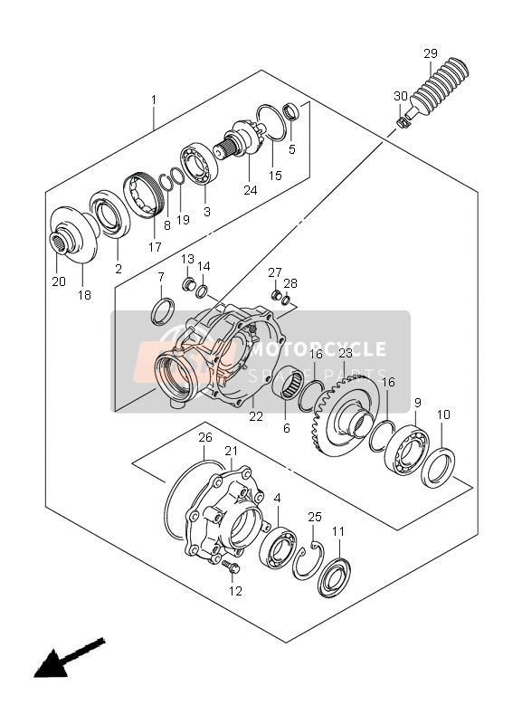 Suzuki LT-Z250(Z) QUADSPORT 2010 Final Bevel Gear for a 2010 Suzuki LT-Z250(Z) QUADSPORT