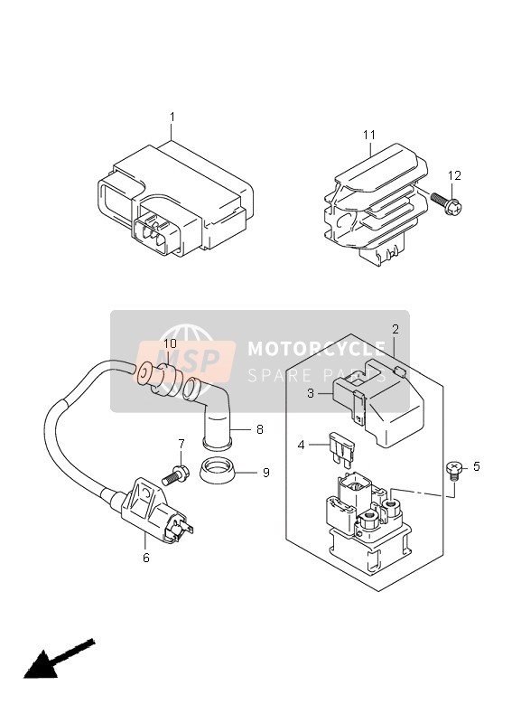 Suzuki LT-Z250(Z) QUADSPORT 2010 Electrical for a 2010 Suzuki LT-Z250(Z) QUADSPORT