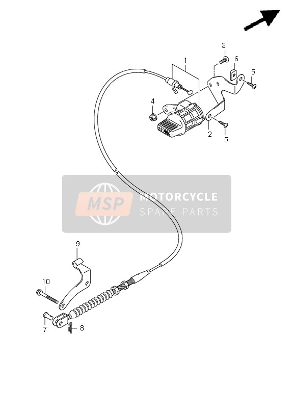 Suzuki LT-Z250(Z) QUADSPORT 2010 Verrouillage inverse pour un 2010 Suzuki LT-Z250(Z) QUADSPORT