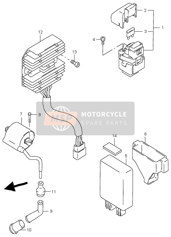 Suzuki LT-A500F QUADMASTER 2001 Electrical for a 2001 Suzuki LT-A500F QUADMASTER