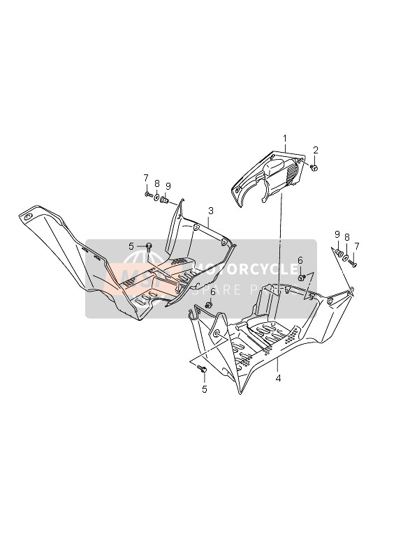 Suzuki LT-A750XP(Z) KINGQUAD AXi 4x4 2010 Mudguard for a 2010 Suzuki LT-A750XP(Z) KINGQUAD AXi 4x4