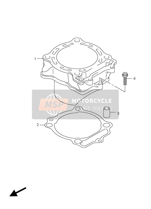 Suzuki LT-R450(Z) QUADRACER 2010 Cylinder for a 2010 Suzuki LT-R450(Z) QUADRACER