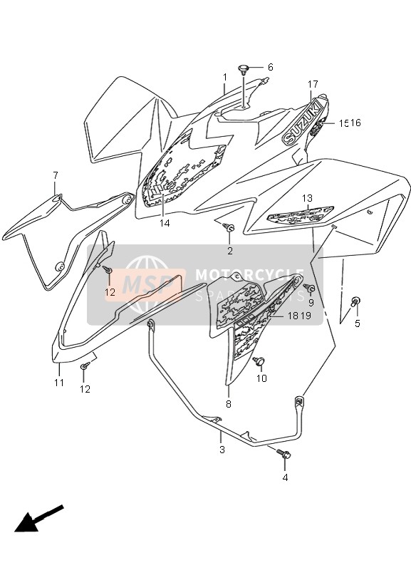 6815545GE0HMN, Tape, Side Rh, Suzuki, 0