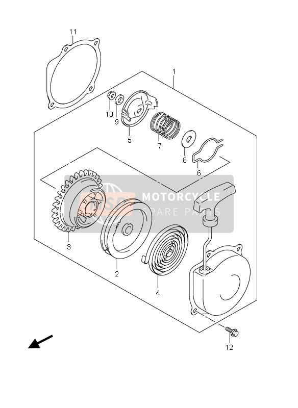 Suzuki LT-Z90 4T QUADSPORT 2010 Recoil Starter for a 2010 Suzuki LT-Z90 4T QUADSPORT