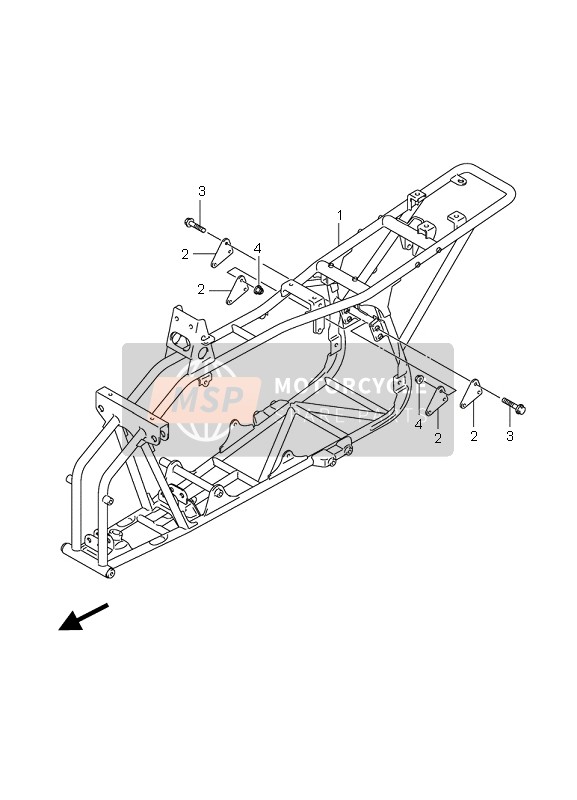 Suzuki LT-Z90 4T QUADSPORT 2010 Frame voor een 2010 Suzuki LT-Z90 4T QUADSPORT