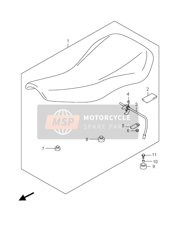 Suzuki LT-Z90 4T QUADSPORT 2010 Siège pour un 2010 Suzuki LT-Z90 4T QUADSPORT