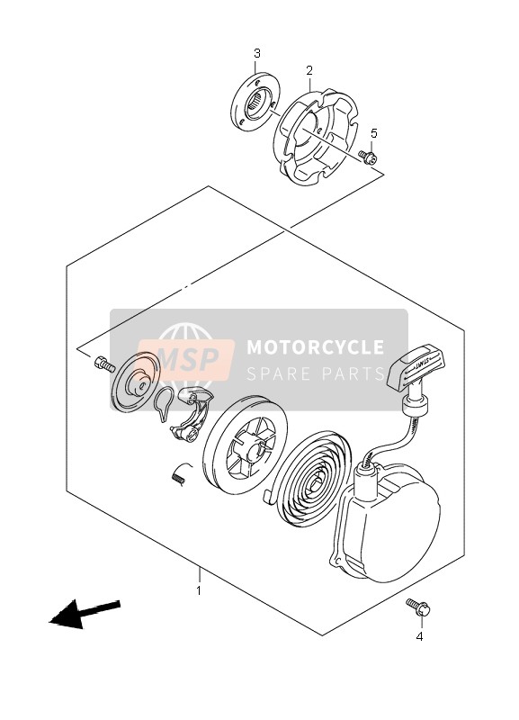 Suzuki LT-Z50 4T QUADSPORT 2010 SEILZUGSTARTER für ein 2010 Suzuki LT-Z50 4T QUADSPORT