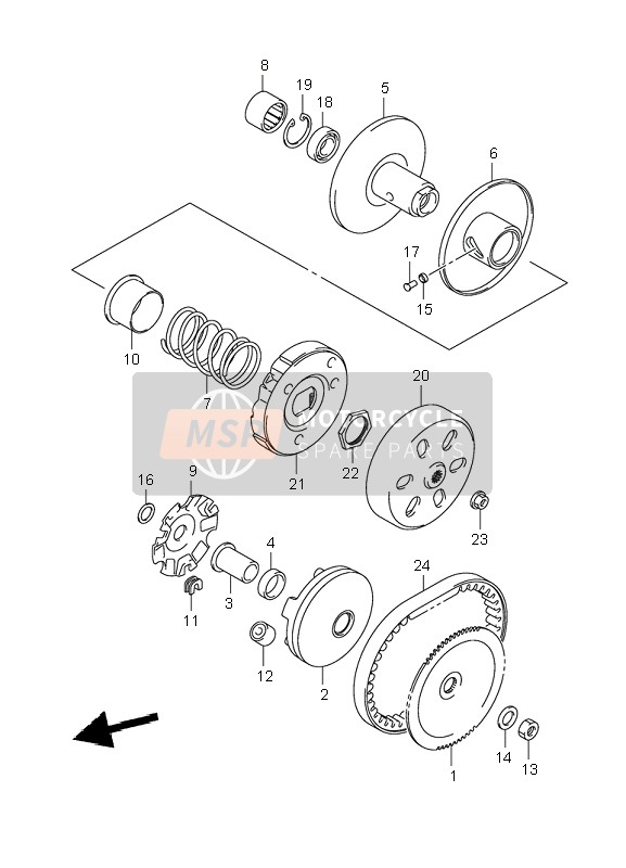 Suzuki LT-Z50 4T QUADSPORT 2010 Transmission (1) for a 2010 Suzuki LT-Z50 4T QUADSPORT