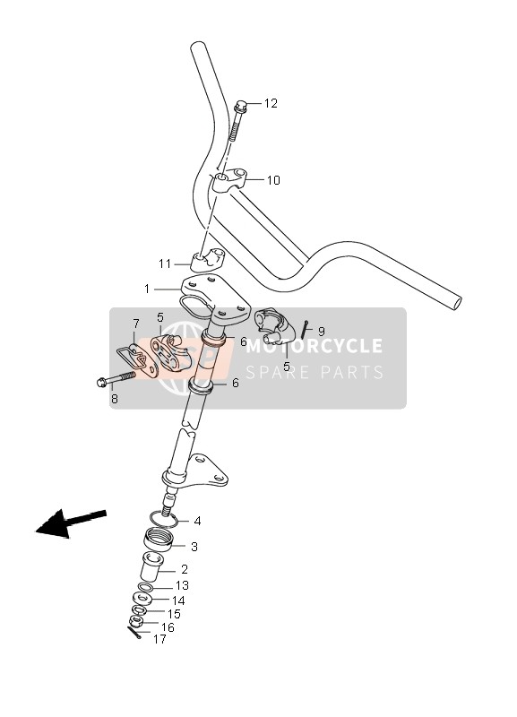 Suzuki LT-Z50 4T QUADSPORT 2010 Steering Shaft for a 2010 Suzuki LT-Z50 4T QUADSPORT