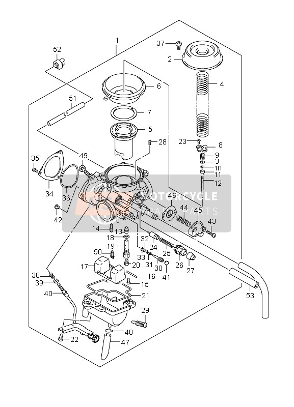 Suzuki LT-F250 OZARK 2010 Carburateur pour un 2010 Suzuki LT-F250 OZARK