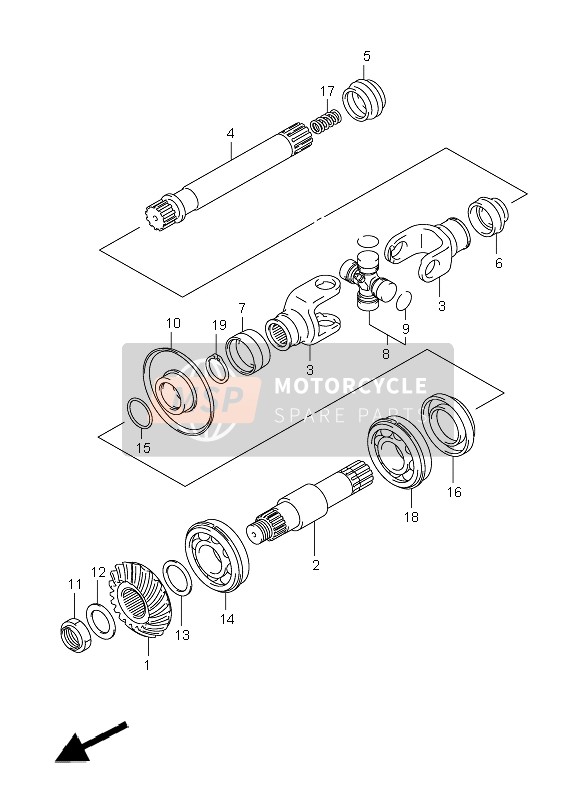 Suzuki LT-F250 OZARK 2010 Secondary Drive for a 2010 Suzuki LT-F250 OZARK