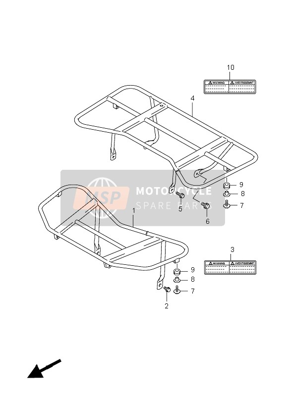 Suzuki LT-F250 OZARK 2010 Carrier for a 2010 Suzuki LT-F250 OZARK