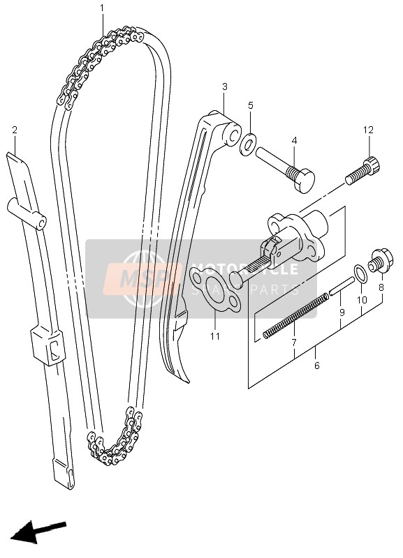 1281119B11, Tensioner,Chain, Suzuki, 0